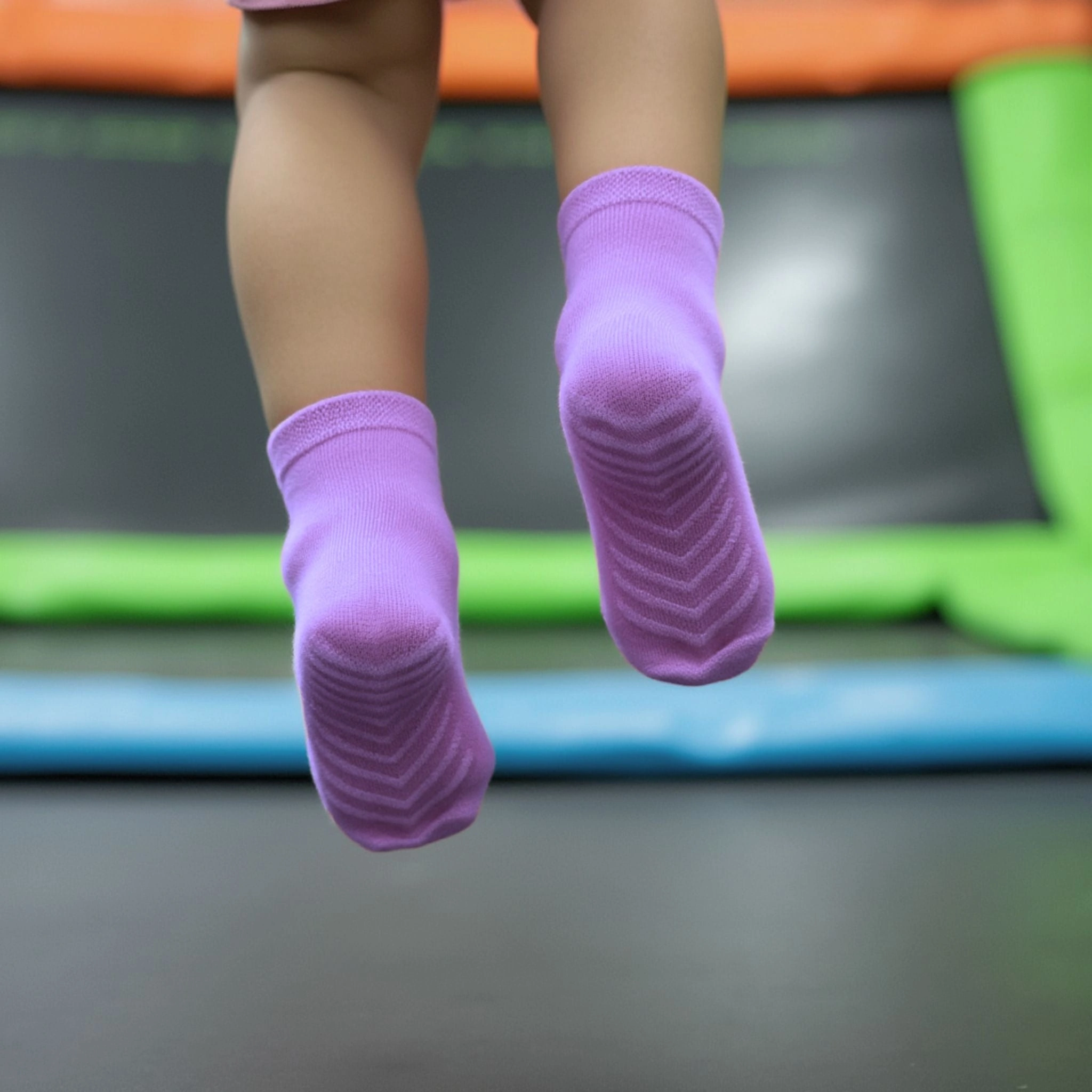Tiny Feet, Big Adventures: Grip Socks Crew 4-Pack – Keep Them Safe!